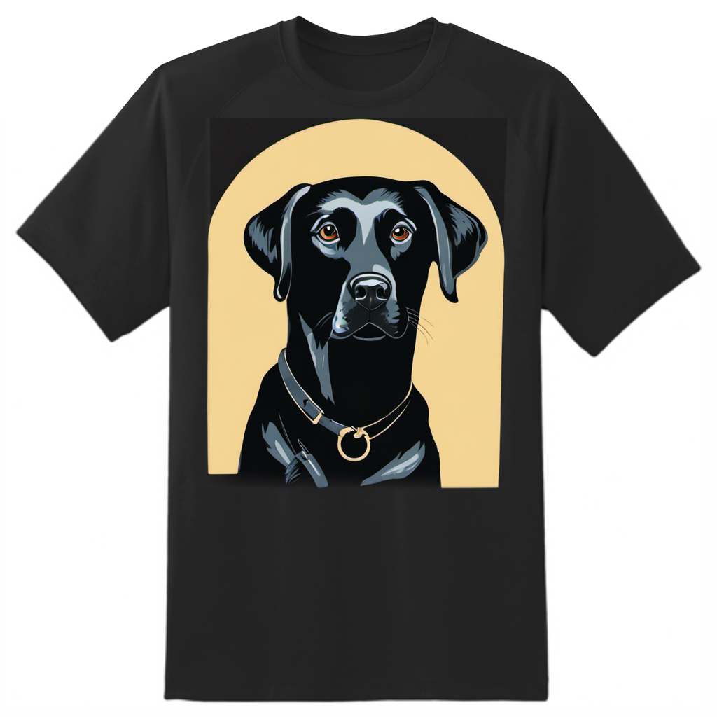 Black Labrador Sitting T-Shirt