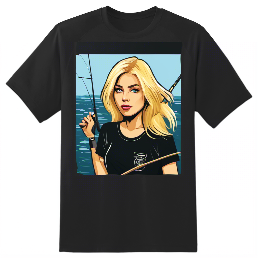 Blonde Girl Fishing