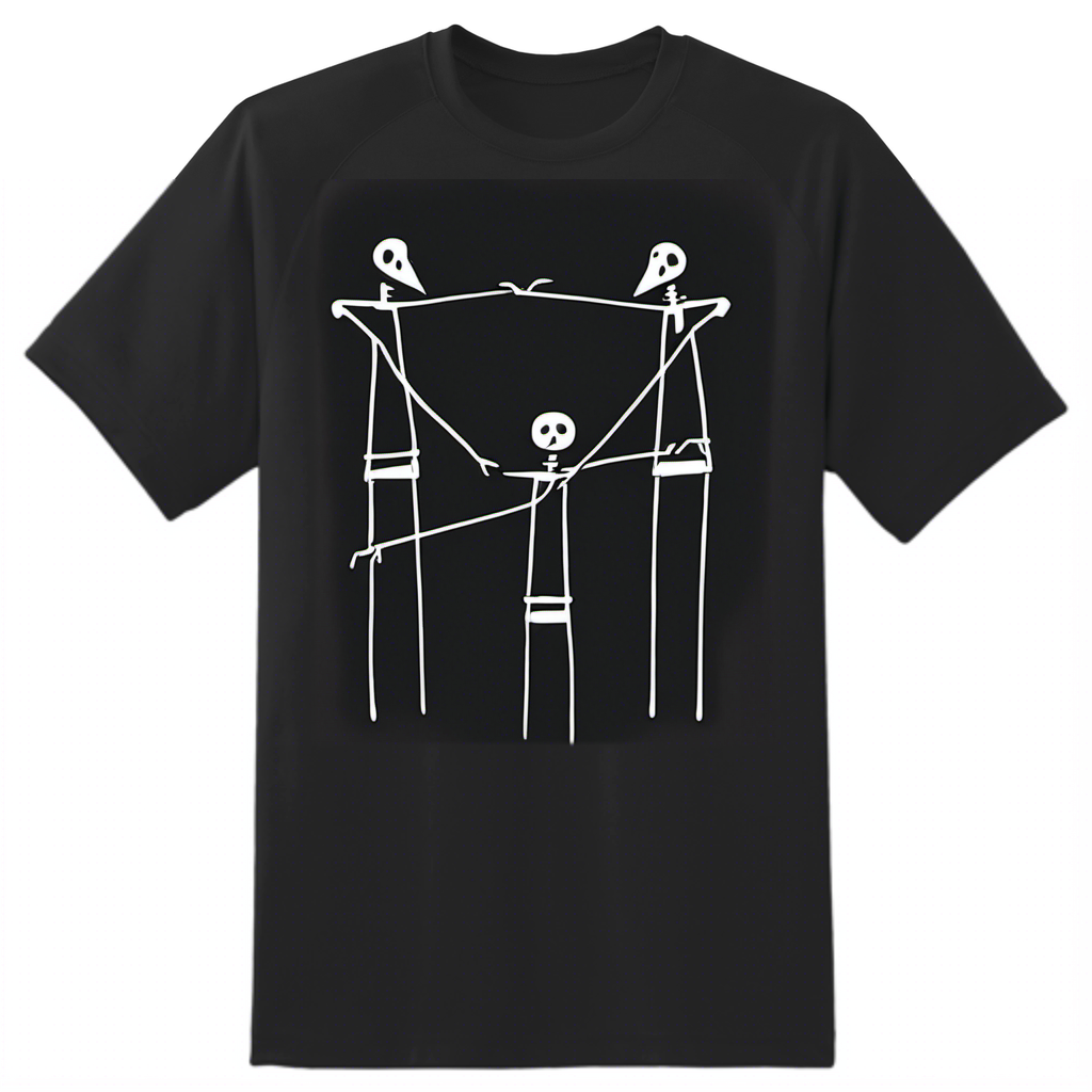 Dead Stick Figures with Tape Outlines