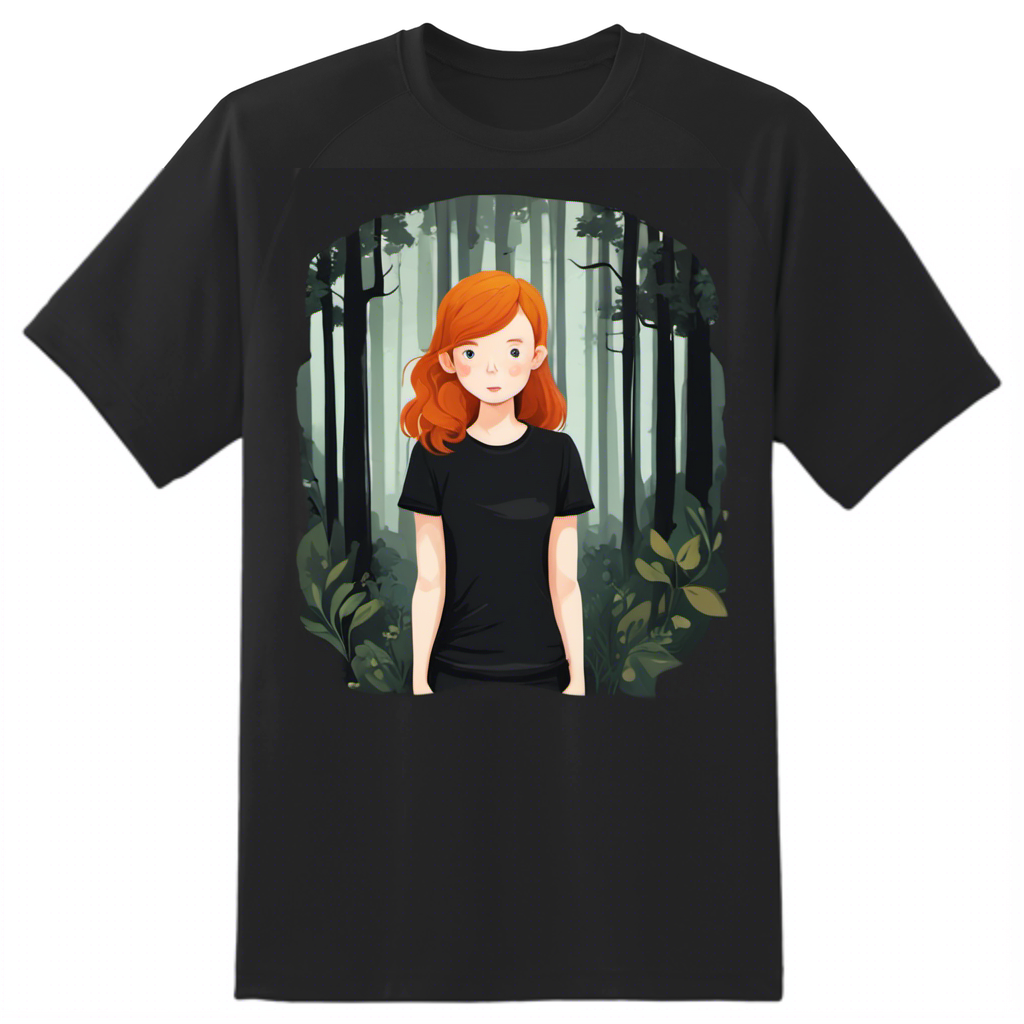 Ginger Girl in the Forest