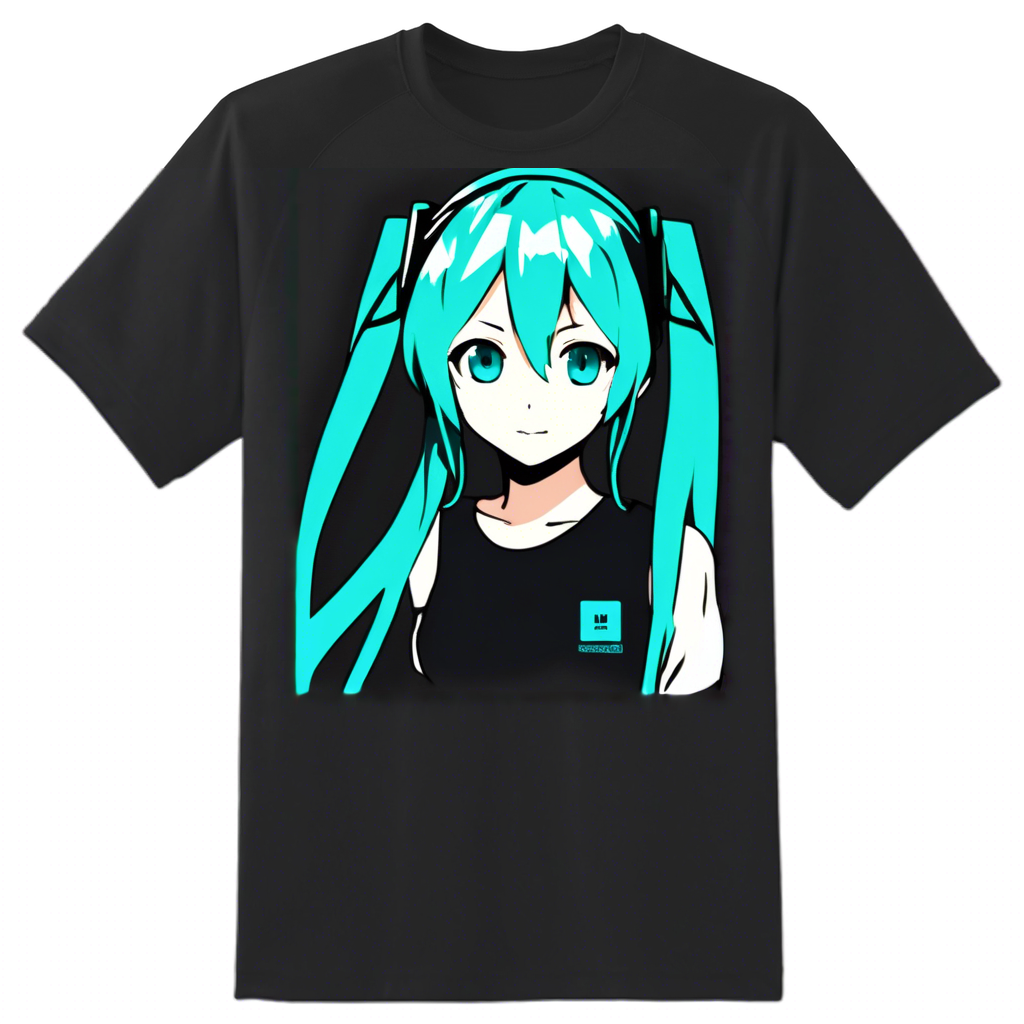 Hatsune Miku Vocaloid Anime T-Shirt Design