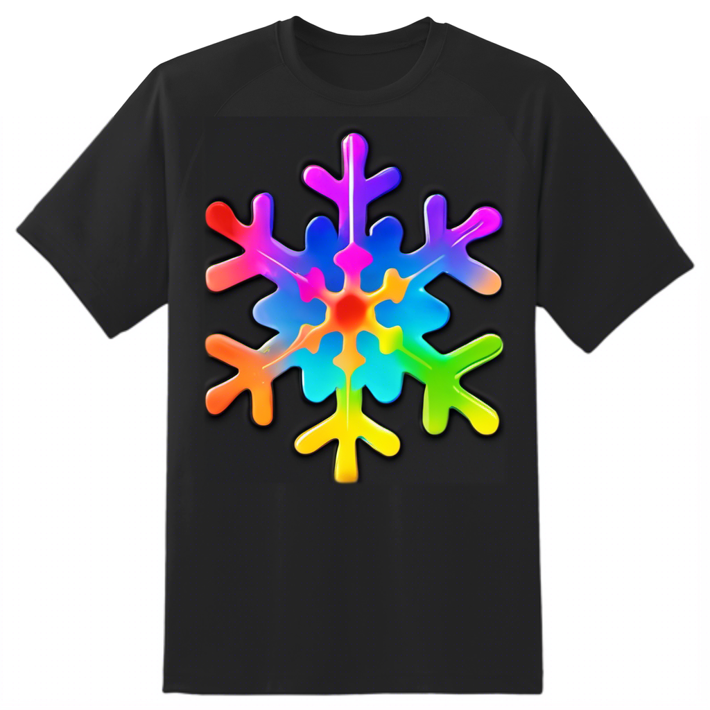 Rainbow Snowflake Heart