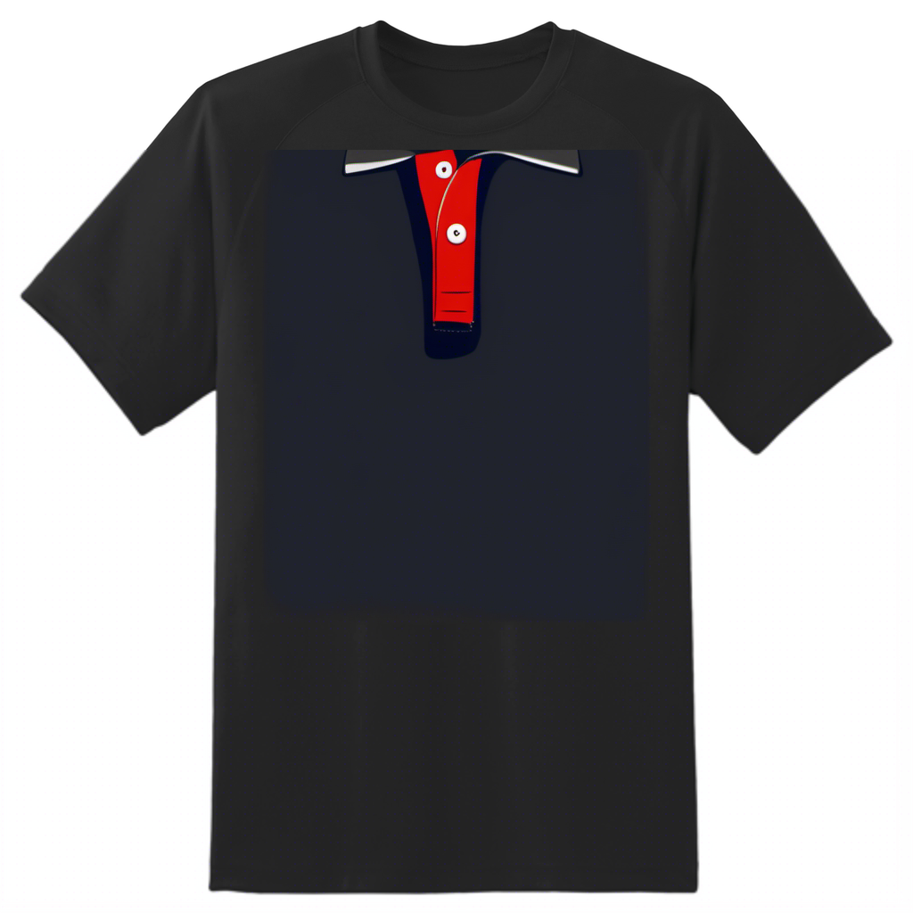 Red Full Sleeves Polo Tshirt with Navy Blue Collar