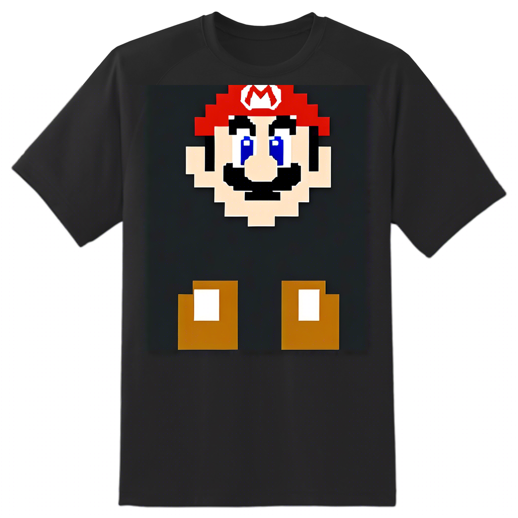 Retro Pixel Super Mario Bros 1 T-Shirt Design