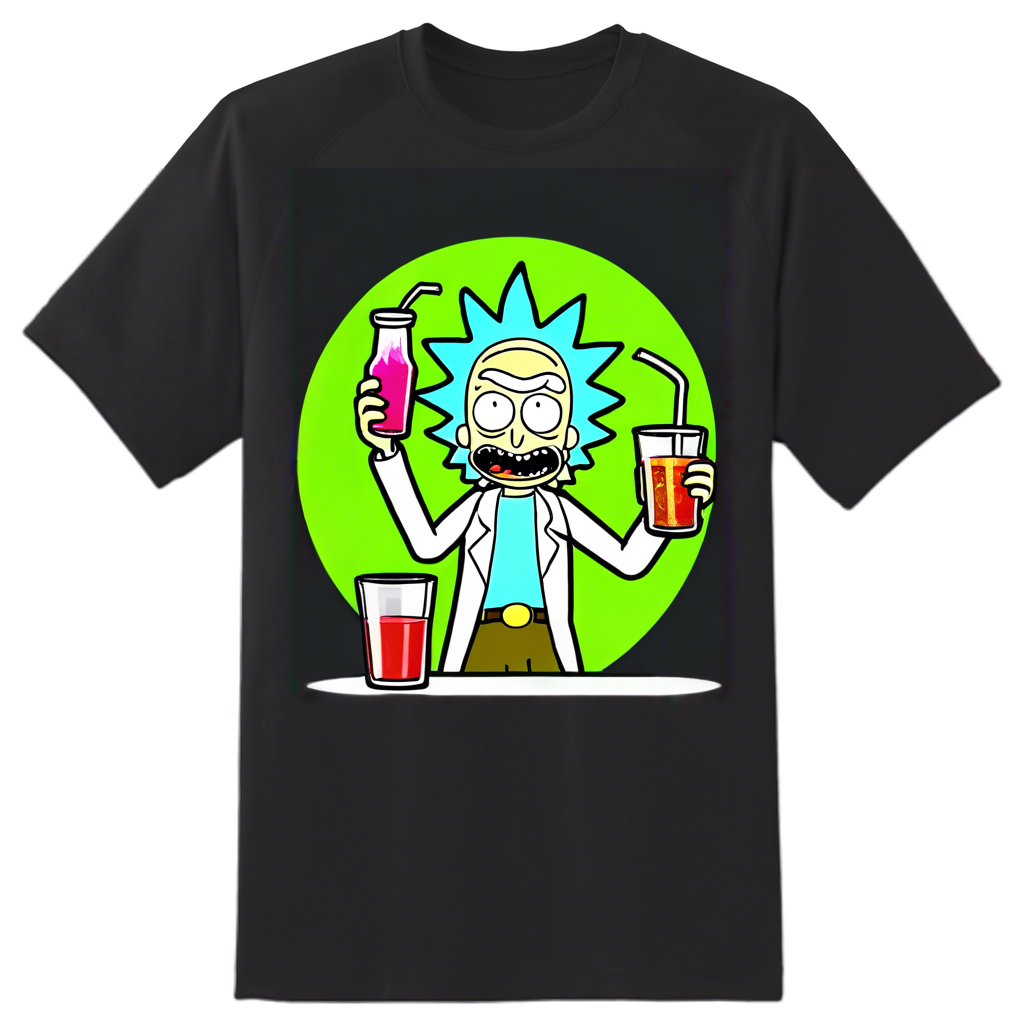 Rick and Morty Drinking Juice