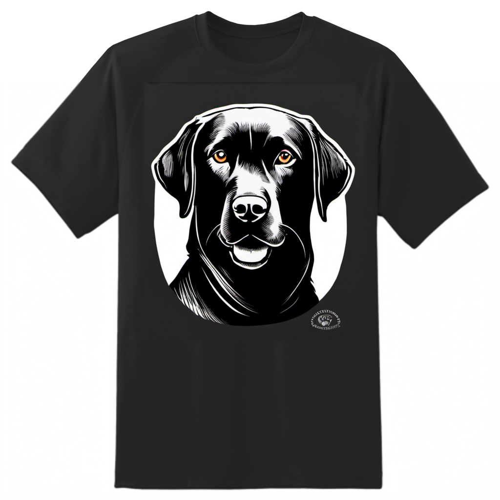 Side View Black Labrador T-Shirt