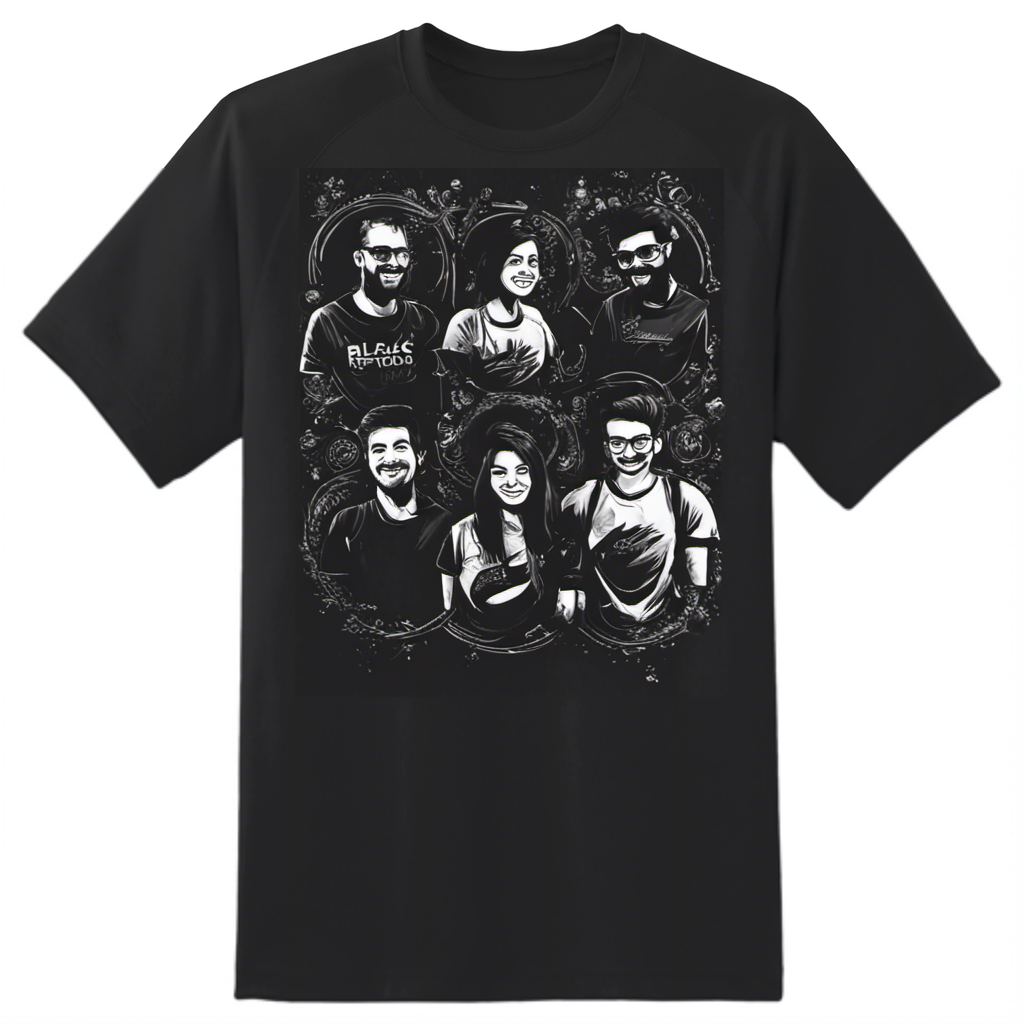 Six Friends T-Shirt Design